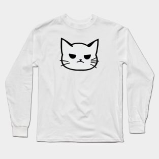 Minimalistic mean kitty Long Sleeve T-Shirt